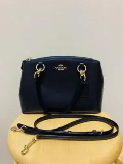 【美品】COACH/コーチ/ショルダーバッグ/ネイビー