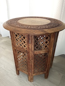 モロッカン　テーブル　アラビアン　アジアン　東洋　バリ　インドネシア　モロッコ　木製　ウッド　家具　サイドテーブル　組立