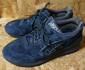 美品 本革 ASICS Tiger GEL-RESPECTOR 28.5㎝ 濃紺 アシックス タイガー ゲル リスペクター TQ6B4L