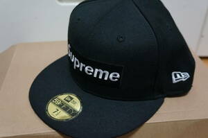 正規品 Supreme R.i.p. Box Logo New Era Cap ニューエラ キャップ ボックスロゴ 7 1/2 59.6 黒色 RIP シュプリーム 帽子