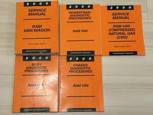 ダイムラークライスラー社製(Made in USA) / 2000年 ダッジラムバン ショップ リペアーマニュアル 5冊組