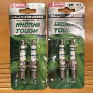 【未使用】 DENSO ★ デンソー IRIDIUM TOUGH イリジウム タフ プラグ VQ20 V02 4本セット 送料185円