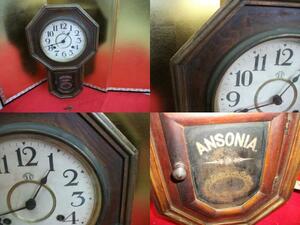 AKａ2959◆隼◆アンソニア　ANSONIA　掛時計　高さ　約　51cm　旧家蔵出骨董初だし