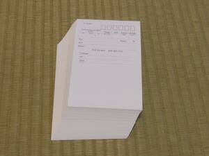 【100枚入】（送料出品者負担）QSLカード　転送枠・データ欄印刷済み　白色　少し薄い