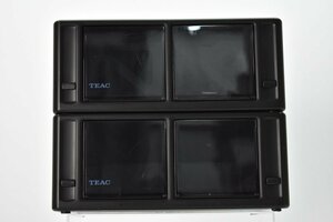 TEAC MDケース 黒 2点まとめて [ティアック][ミニディスク][収納][ワンタッチオープン][ボックス][k1]H