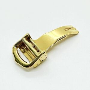 04297 カルティエ Cartier 純正 Dバックル 尾錠 12mm 腕時計 革ベルト用 SS ゴールドカラー