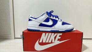 Nike Dunk Low Retro Racer Blue and Whiteナイキ ダンク ロー レトロ レーサーブルー アンド ホワイト 26.0cm