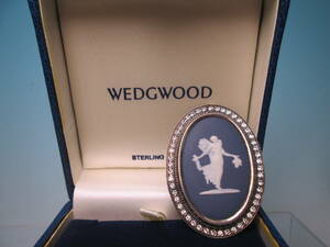 ☆Wedgwood ウエッジウッド ERITO 750/1000 SILVER ラインストーン ヴィーナス ブローチ兼ペンダント 18.12g 共ケース付 正規品