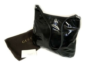 GUCCI グッチ ショルダーバッグ エナメル 中古 収納袋付