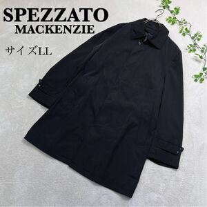 【美品】SPEZZATO MACKENZIE（スペザートマッケンジー)ステンカラーコート LLサイズ　XLサイズ ブラック 黒 大きいサイズ