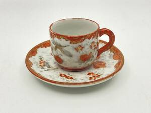 ＊レア ＊ RARE＊ ANTIQUE MINIATURE Tea Cup & Saucer アンティーク ミニチュア ティーカップ＆ソーサー バードズ/Birds *T830