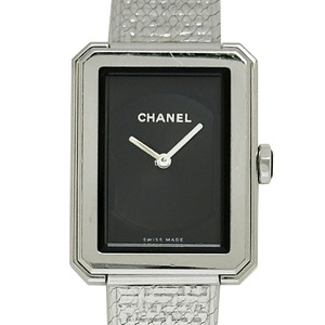 値下げ CHANEL シャネル H4876 Boyfriend Tweed ボーイフレンド ブラック クオーツ J57575