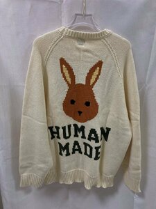 HUMAN MADE ヒューマンメイド セーター ニット 上着 ファッション ベージュ L 男女共用 長袖 中古 TN 1