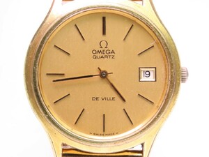 ■♪価格高騰! 資産価値！ 稼働 電池新品 メンズ ビンテージ 高級超レア！ OMEGA オメガ Deville デビル デートクオーツ2