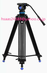 Benro KH25P ビデオ三脚 ヘッド付き 11,200ポンド ペイロード 連続パンドラッグ アンチローテーション カメラプレート