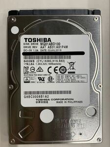 使用時間 6857時間 正常 TOSHIBA MQ01ABD100 1000GB 1TB n20240520-1