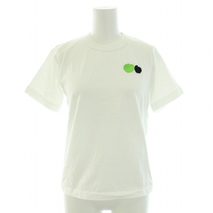 コムデギャルソン ザ・ビートルズ AD2021 Tシャツ カットソー クルーネック 半袖 バックロゴ リンゴ刺繍 S 白 VZ-T048 レディース