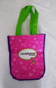 バリ bali エコバッグ candylicious eat happy インドネシア ピンク スイーツ柄 candyliciousshop