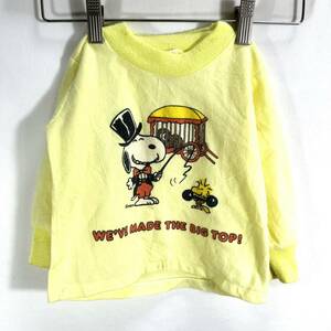 ■ 子供用 USA製 ビンテージ PEANUTS ピーナッツ SNOOPY スヌーピー キャラクター プリント 長袖 ロング Tシャツ ロンT 2T KIDS ベビー ■