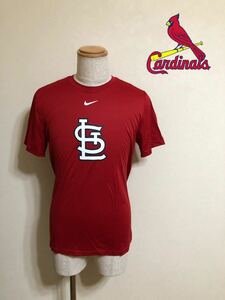 【美品】 NIKE MLB St. Louis Cardinals ナイキ メジャーリーグベースボール セントルイス カージナルス ドライTシャツ サイズM 半袖 赤