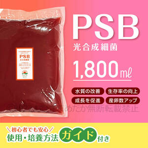 ★PSB　光合成細菌　1800ml　送料無料★　メダカ　めだか　クロレラ　金魚　熱帯魚　ミジンコ　ゾウリムシ　ミドリムシ　培養ガイドあり