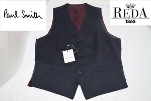 ☆新品未使用☆Paul Smith & REDA ベスト☆ネイビー ドット☆XLサイズ 胸回51㎝ 胴回47㎝ 裾回48㎝ 後着丈58㎝☆293-015☆定価24,200円