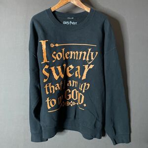 XL Size■ブラック ■ゆるダボコーディネート ■Harry Potterハリーポッター■1990年代ビンテージスウェットシャツ スウェットトレーナー