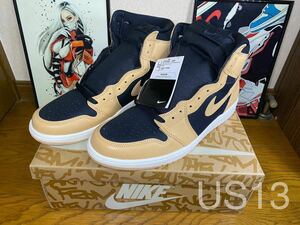 US13/31cm ナイキ エアジョーダン1 レトロ ハイ / Nike Air Jordan 1 Retro High Og Vachetta Tan / atmos ビッグサイズ