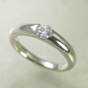 婚約指輪 安い プラチナ ダイヤモンド 0.4カラット 鑑定書付 0.46ct Fカラー VVS1クラス 3EXカット GIA