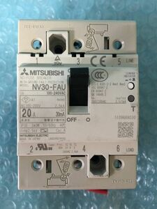[CK9696] 三菱 MITSUBISHI 漏電遮断器 NV30-FAU 20A 動作保証