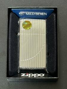 zippo MILD SEVEN Armor スリム 限定品 3面彫刻 2010年製 当選品 マイルドセブン アーマー ストライプ 懸賞品 メビウス MEVIUS