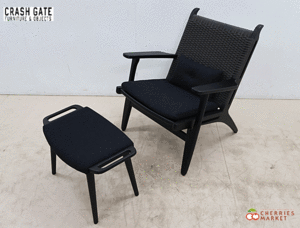 ◆展示品◆ CRASH GATE クラッシュゲート 関家具 Cider Lounge Chair シードル ラウンジチェア/アームチェア＆スツール ブラック 11万