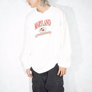 USA VINTAGE LOGO7 COLLAGE DESIGN EMBROIDERY SWEAT SHIRT/アメリカ古着カレッジデザイン刺繍スウェット