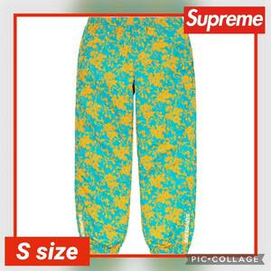 ★新品★ Supreme Warm Up Pant Teal Flower S シュプリーム ウォームアップ パンツ ボトムス 長ズボン ライトブルー 花柄 ジャージ 20SS