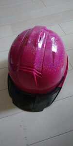 shinwa 保護帽 ピンクラメ 新品未使用 作業用ヘルメット 一点物