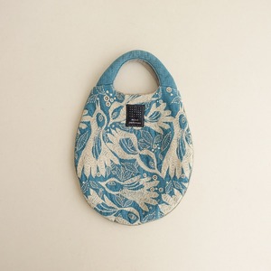 ミナペルホネン mina perhonen *carnival egg bag*手提げかばん刺繍(ba11-2403-133)【62D42】