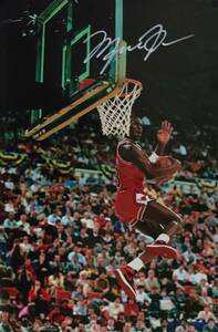 ○マイケル・ジョーダン　直筆サイン写真/フォト　NBA　シカゴ・ブルズ #23 バスケットボール選手　バスケの神様
