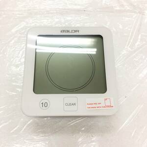 【1円オークション】 BaLDR 防水時計 お風呂 温湿度計 タイマー シャワーデジタル時計 ホワイト TS01B001995