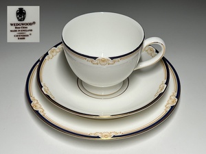 【瑞】ウェッジウッドWEDGWOOD CAVENDISH　カップ＆ソーサー＋ケーキ皿