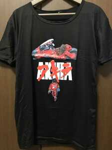 AKIRA Tシャツ 黒色 アキラ サイズL アニメ 90s ムービー 映画 black movie tee 半袖 送料無料 邦画