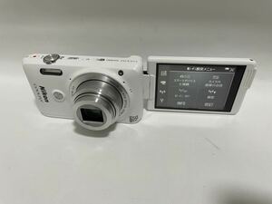 動作品 デジタルカメラ Nikon COOLPIX S6900 Wifi ホワイト 画面保護フィルム 中古品