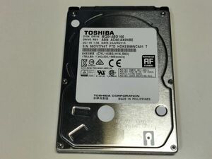 【ジャンク】東芝 1TB(1000GB) HDD 2.5インチ 9.5mm厚 CrystalDiskInfo注意判定【744T】