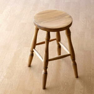 スツール 木製 丸 丸椅子 おしゃれ キッチン パイン材 無垢 天然木 丸い椅子 シンプル リビング 玄関 レトロなくり棒のウッドスツール