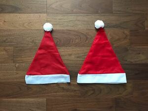 新品未使用 サンタクロース 帽子 2個セット サンタコス コスチューム クリスマス