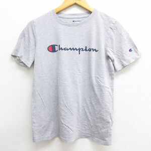 古着 チャンピオン Champion 半袖 Tシャツ キッズ ボーイズ 子供服 グレー 霜降り 22aug19