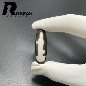 綺麗 EU製 定価5万円★ROBEAN・チベット老玉髄・天珠★パワーストーン アクセサリー 天然石 瑪瑙 金運 お守り 約36.9*12.6mm 1004T041