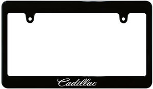 【新品・即決】ブラック ナンバーフレーム 汎用 Cadillac キャデラック