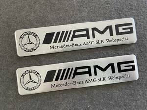 メルセデス・ベンツ AMG★12*2.7CM★ カーステッカー エンブレム プレート アルミ製 フェンダーバッジ シール 傷を隠す 2枚セット 504番