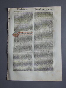 超逸品1482年インキュナブラ聖書外典偽典マカベア書コルベルガー