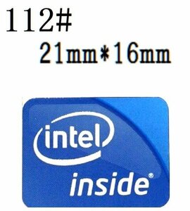 112# 【intel inside】エンブレムシール　■21*16㎜■ 条件付き送料無料